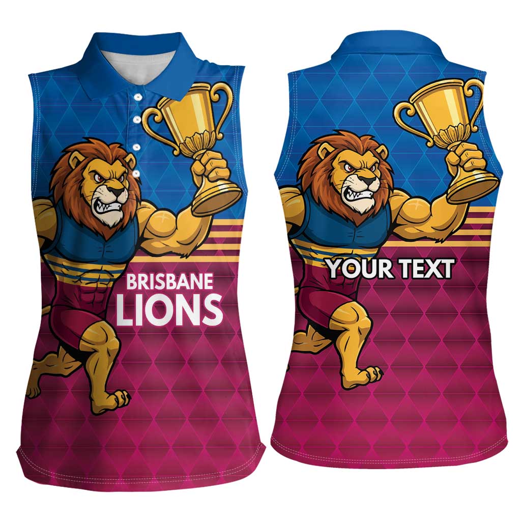 Custom Pride of Brisbane Champion Roar Women Sleeveless Polo Shirt - Aussie Hoodie
