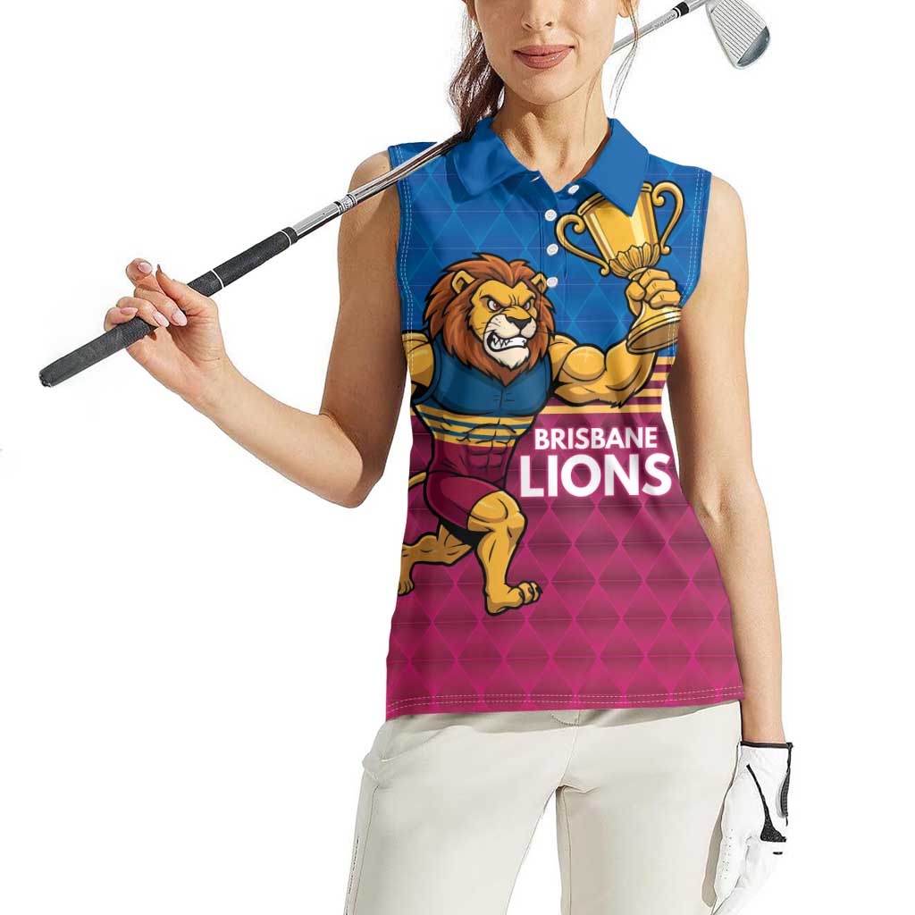 Custom Pride of Brisbane Champion Roar Women Sleeveless Polo Shirt - Aussie Hoodie