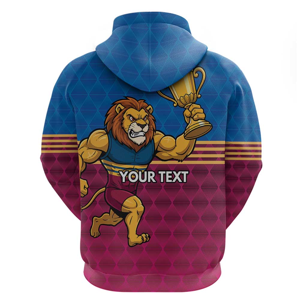 Custom Pride of Brisbane Champion Roar Zip Hoodie - Aussie Hoodie