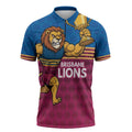 Custom Pride of Brisbane Champion Roar Zipper Polo Shirt - Aussie Hoodie