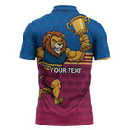 Custom Pride of Brisbane Champion Roar Zipper Polo Shirt - Aussie Hoodie