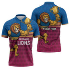 Custom Pride of Brisbane Champion Roar Zipper Polo Shirt - Aussie Hoodie