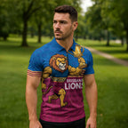 Custom Pride of Brisbane Champion Roar Zipper Polo Shirt - Aussie Hoodie