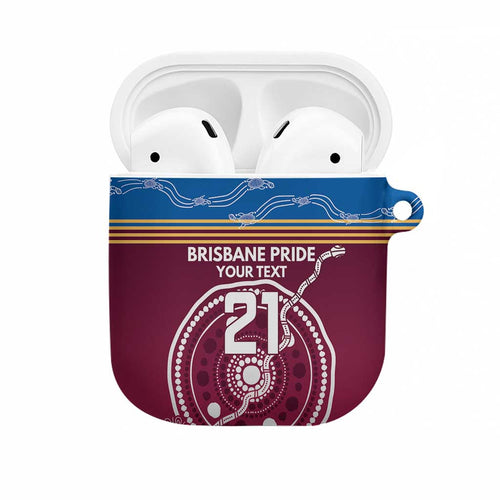 Personalised Brisbane Pride AirPods Case The Roar of Champions - Aussie Hoodie
