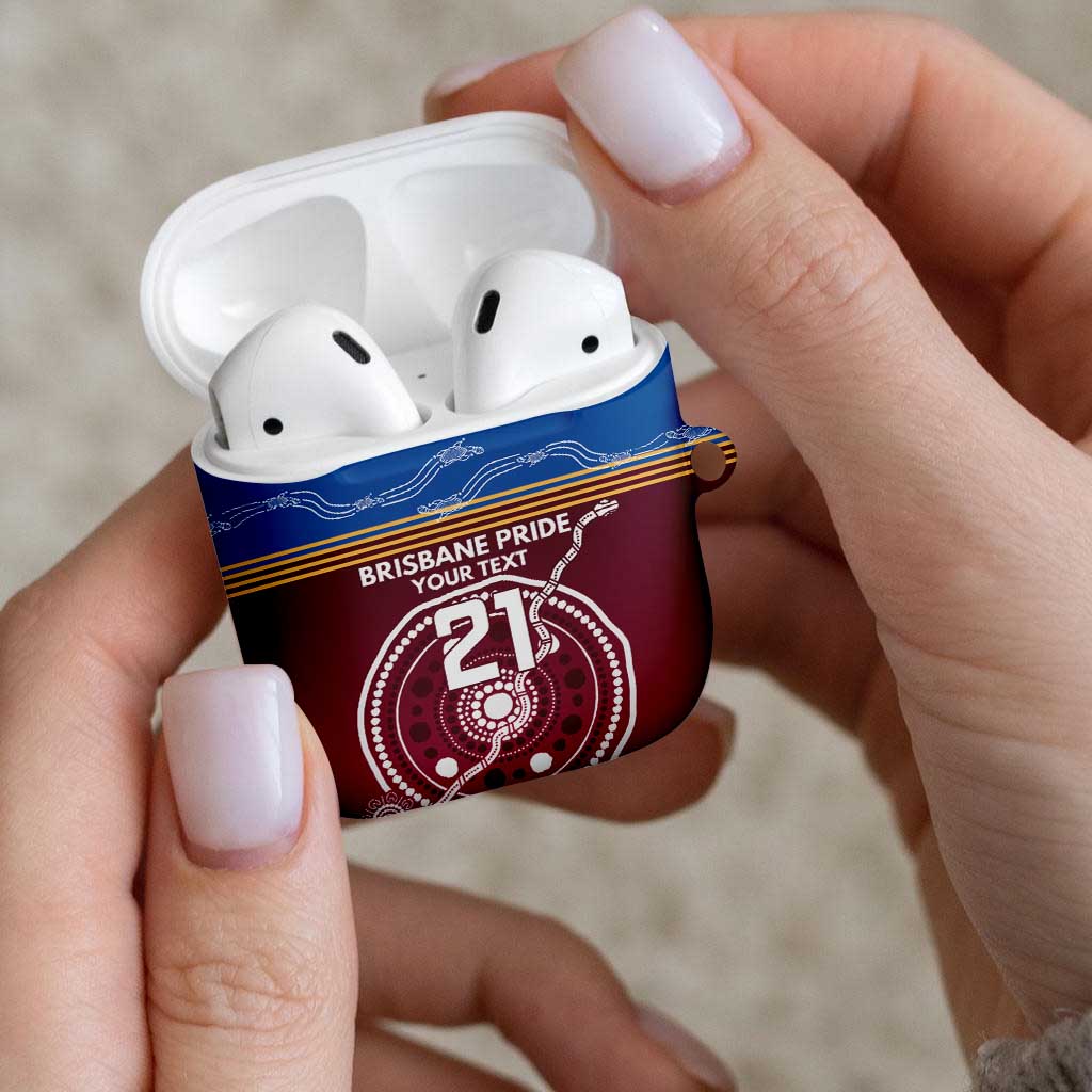 Personalised Brisbane Pride AirPods Case The Roar of Champions - Aussie Hoodie