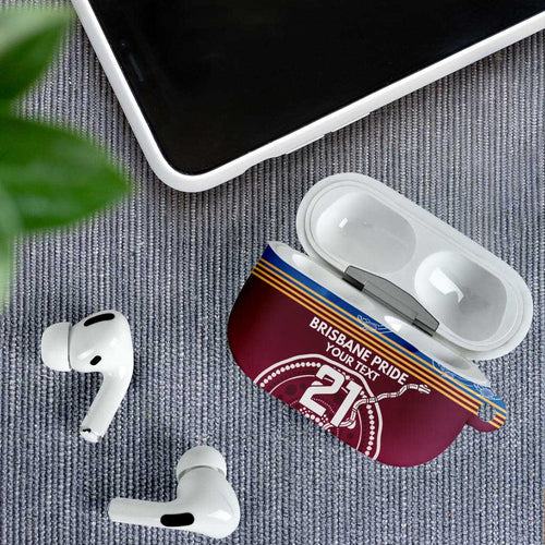 Personalised Brisbane Pride AirPods Case The Roar of Champions - Aussie Hoodie