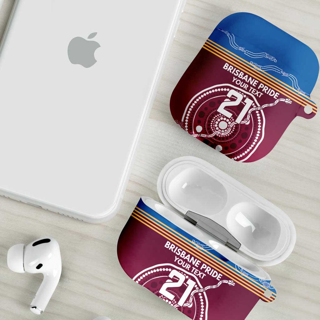 Personalised Brisbane Pride AirPods Case The Roar of Champions - Aussie Hoodie