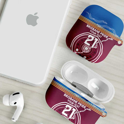 Personalised Brisbane Pride AirPods Case The Roar of Champions - Aussie Hoodie
