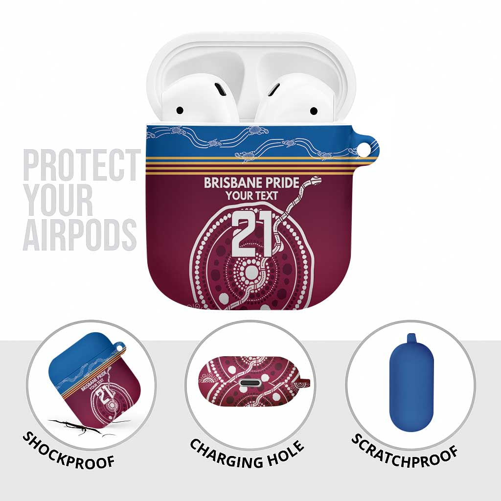 Personalised Brisbane Pride AirPods Case The Roar of Champions - Aussie Hoodie