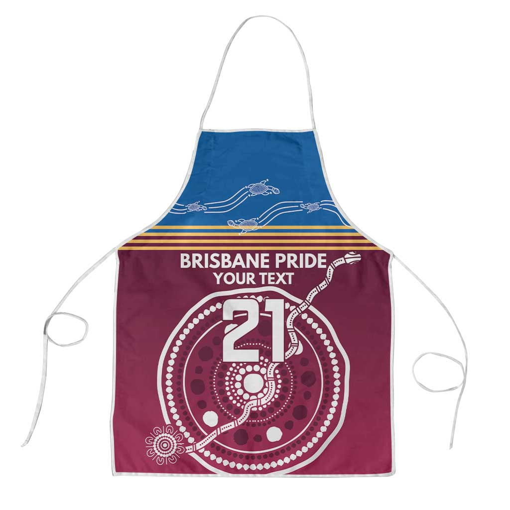 Personalised Brisbane Pride Apron The Roar of Champions - Aussie Hoodie