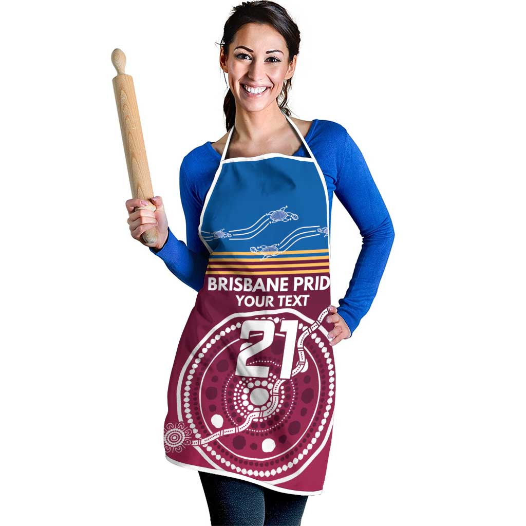 Personalised Brisbane Pride Apron The Roar of Champions - Aussie Hoodie