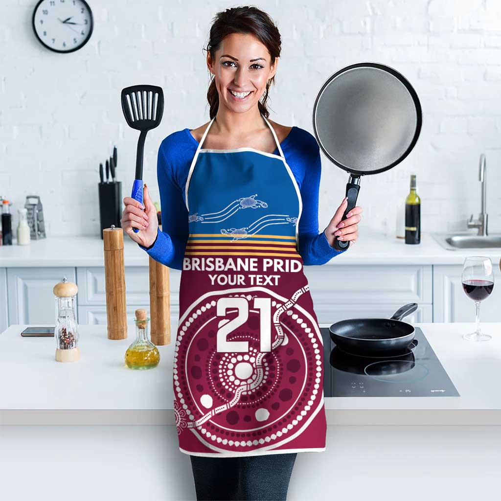 Personalised Brisbane Pride Apron The Roar of Champions - Aussie Hoodie