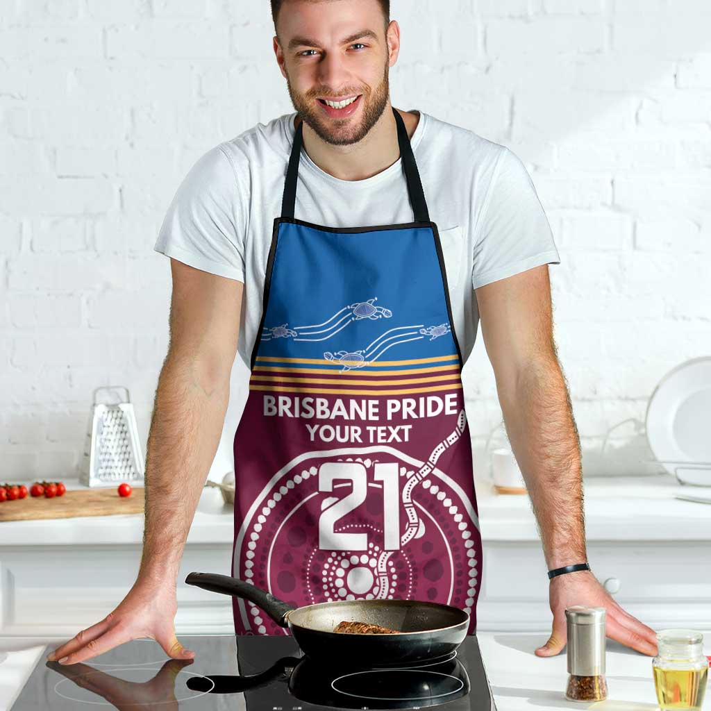 Personalised Brisbane Pride Apron The Roar of Champions - Aussie Hoodie