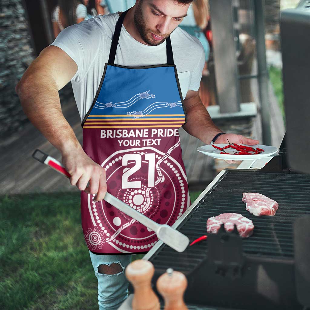 Personalised Brisbane Pride Apron The Roar of Champions - Aussie Hoodie