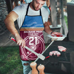 Personalised Brisbane Pride Apron The Roar of Champions - Aussie Hoodie