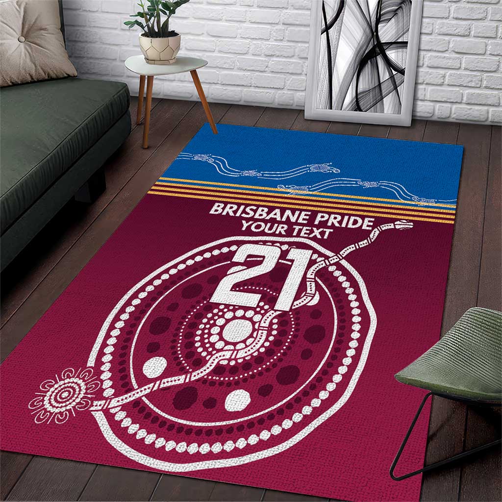 Personalised Brisbane Pride Area Rug The Roar of Champions - Aussie Hoodie