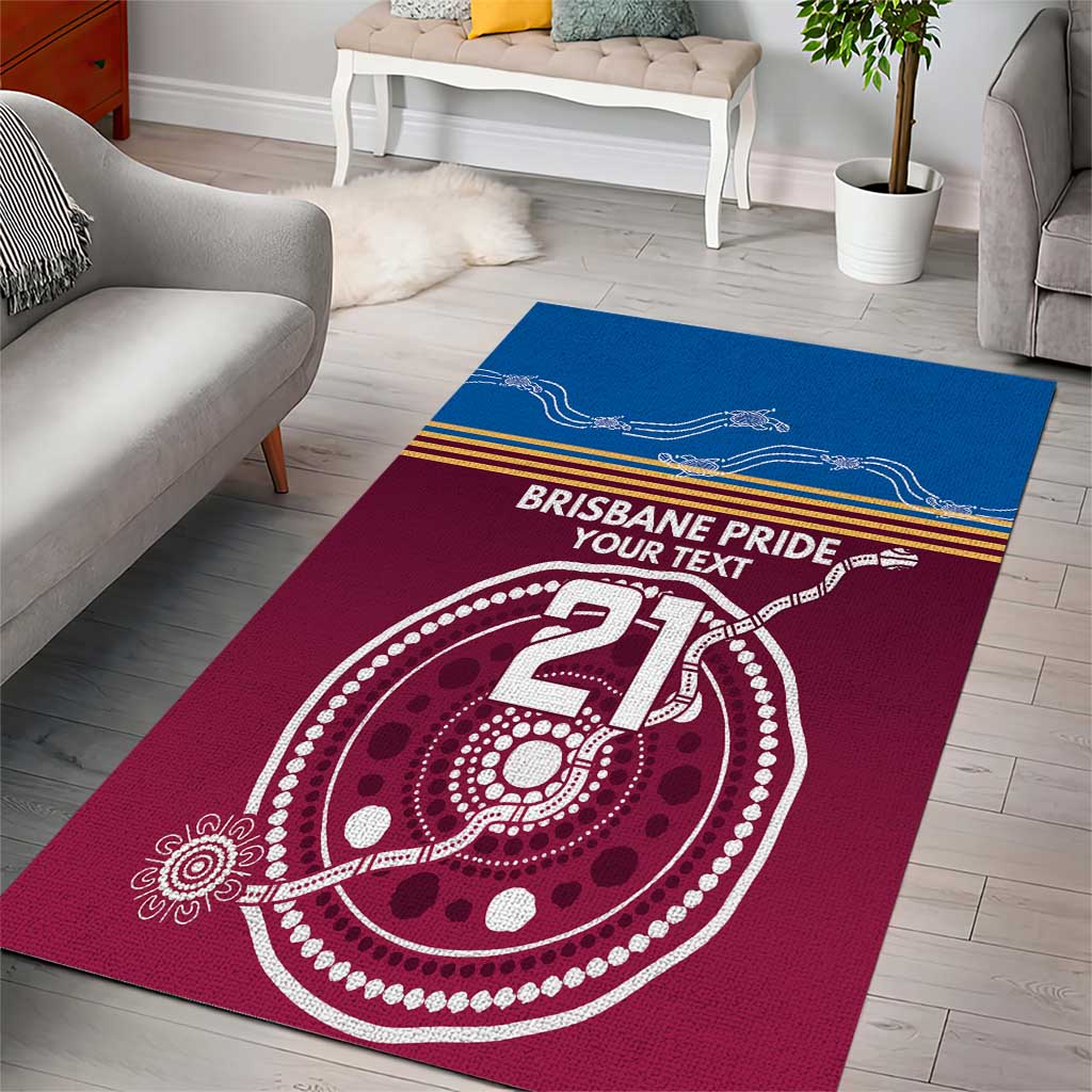 Personalised Brisbane Pride Area Rug The Roar of Champions - Aussie Hoodie