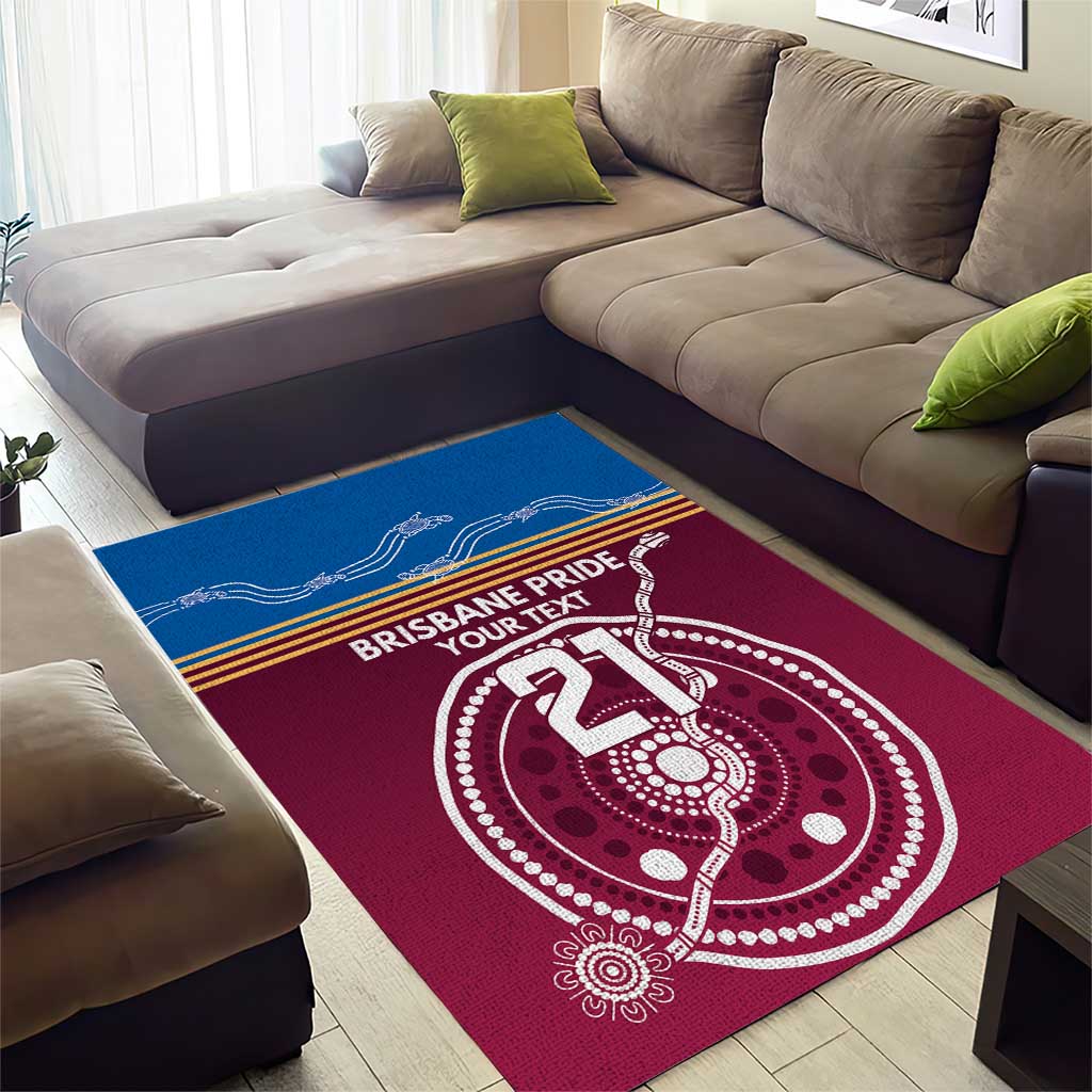 Personalised Brisbane Pride Area Rug The Roar of Champions - Aussie Hoodie