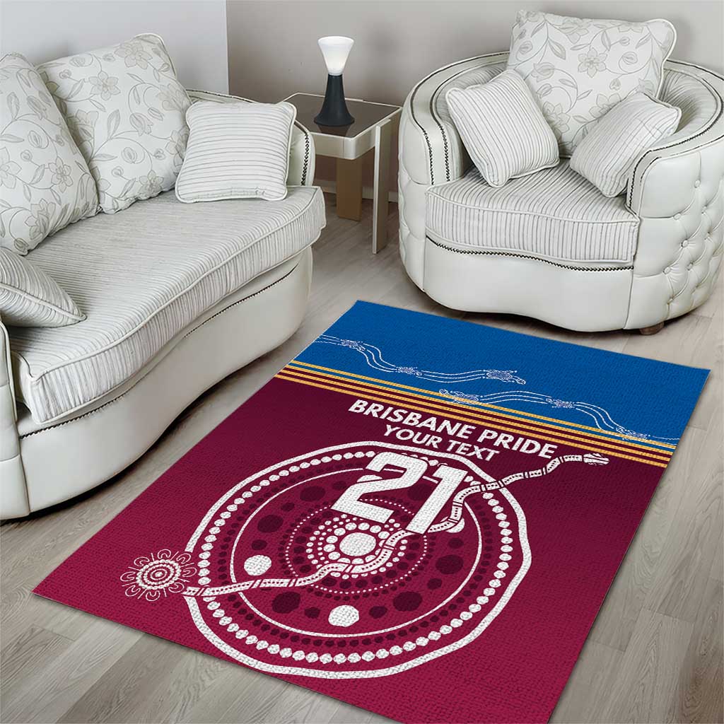 Personalised Brisbane Pride Area Rug The Roar of Champions - Aussie Hoodie