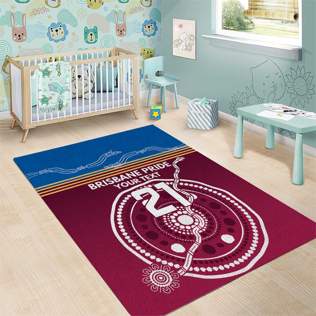 Personalised Brisbane Pride Area Rug The Roar of Champions - Aussie Hoodie