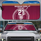 Personalised Brisbane Pride Auto Sun Shade The Roar of Champions - Aussie Hoodie