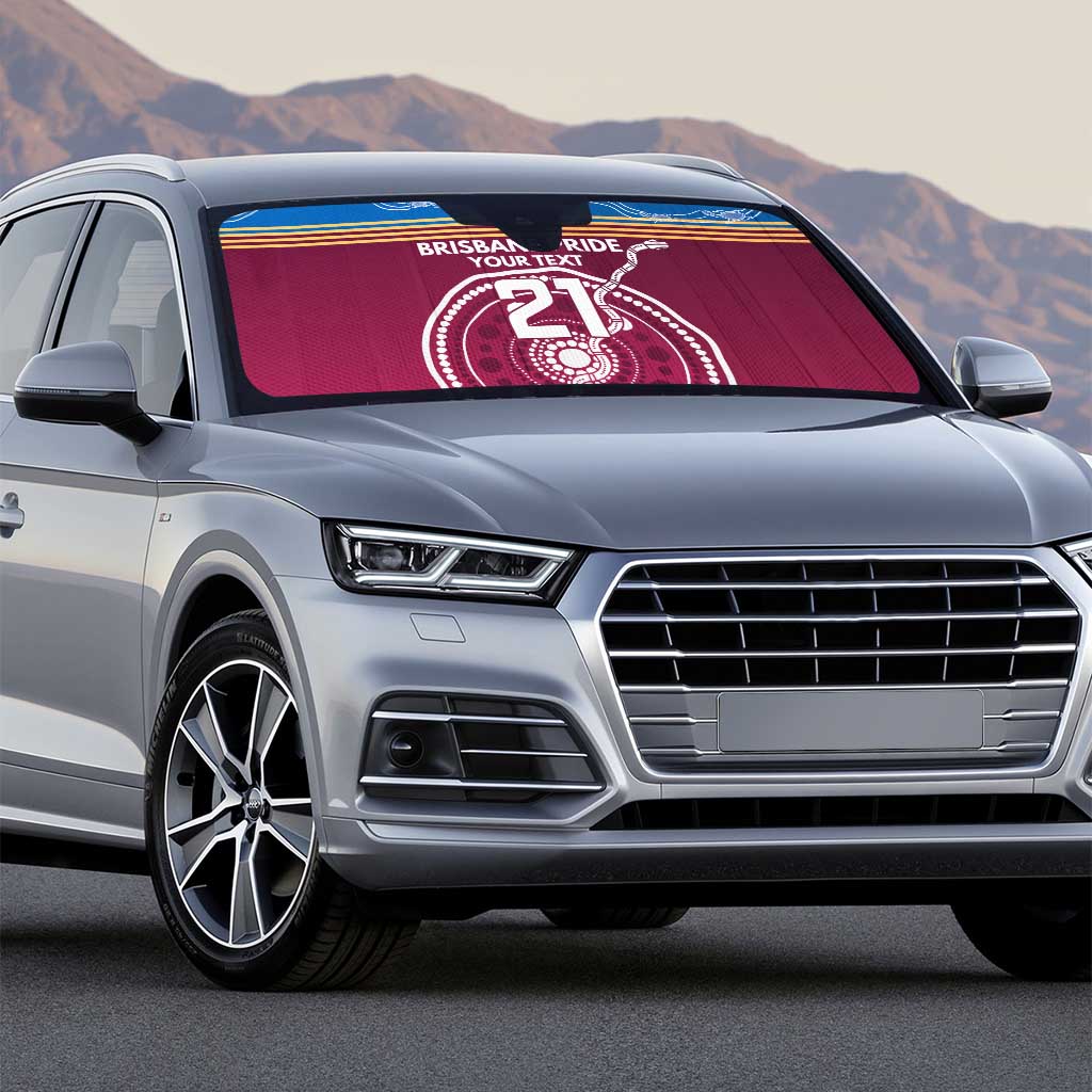 Personalised Brisbane Pride Auto Sun Shade The Roar of Champions - Aussie Hoodie