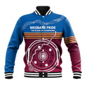 Personalised Brisbane Pride Baseball Jacket The Roar of Champions - Aussie Hoodie
