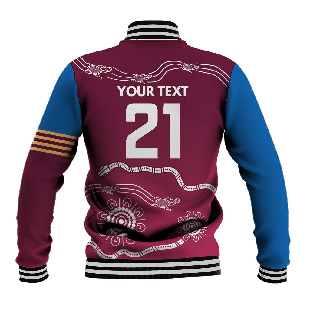 Personalised Brisbane Pride Baseball Jacket The Roar of Champions - Aussie Hoodie