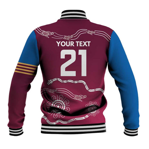 Personalised Brisbane Pride Baseball Jacket The Roar of Champions - Aussie Hoodie