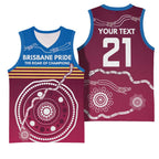 Personalised Brisbane Pride Basketball Jersey The Roar of Champions - Aussie Hoodie