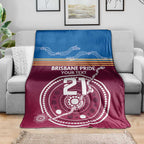 Personalised Brisbane Pride Blanket The Roar of Champions - Aussie Hoodie