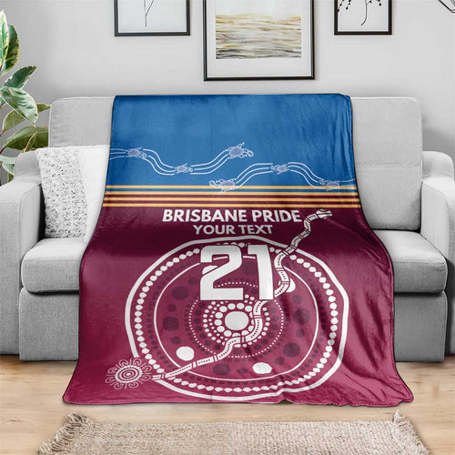 Personalised Brisbane Pride Blanket The Roar of Champions - Aussie Hoodie