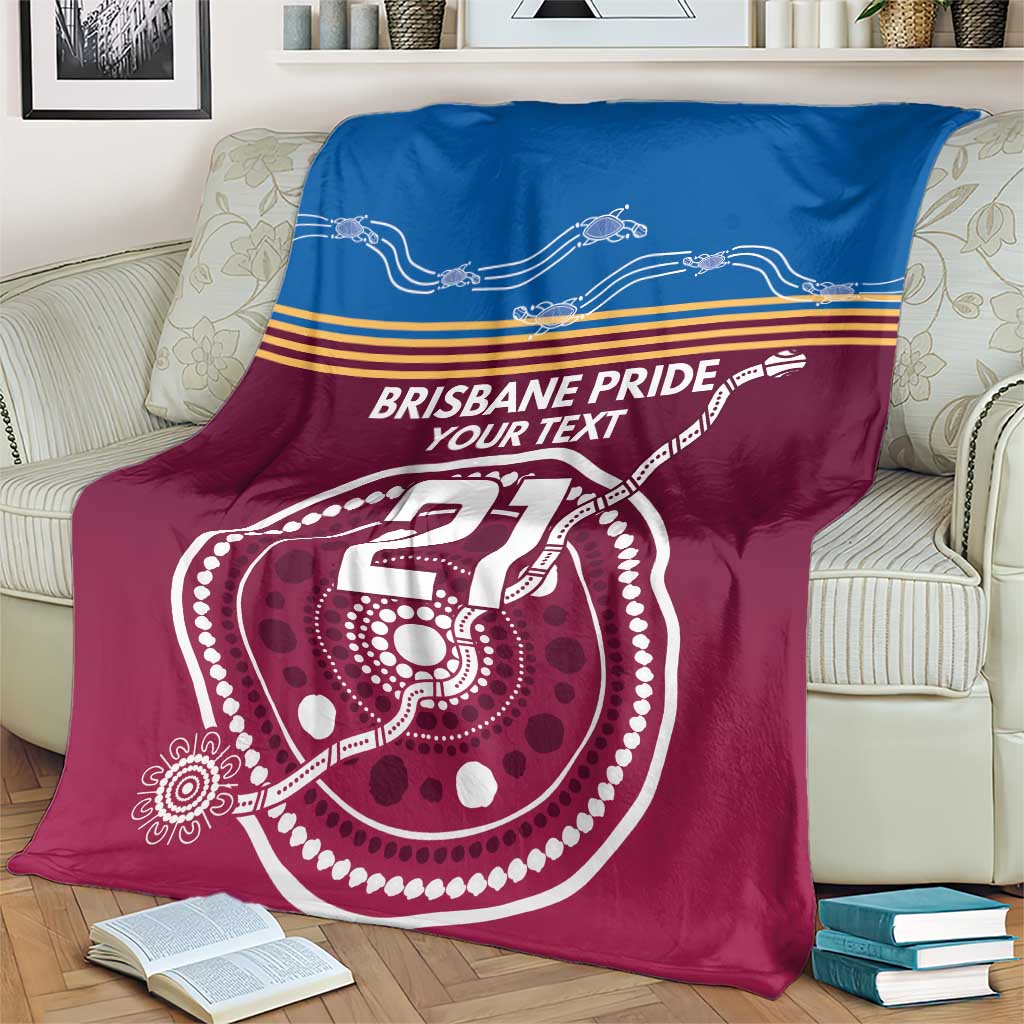 Personalised Brisbane Pride Blanket The Roar of Champions - Aussie Hoodie