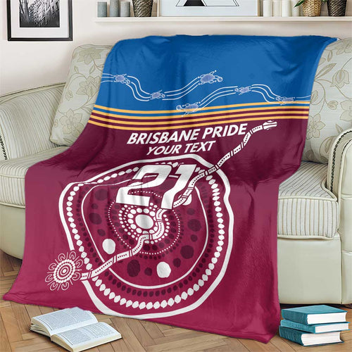 Personalised Brisbane Pride Blanket The Roar of Champions - Aussie Hoodie