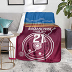 Personalised Brisbane Pride Blanket The Roar of Champions - Aussie Hoodie