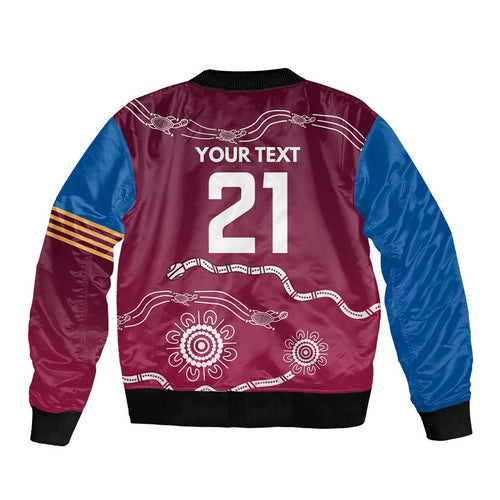 Personalised Brisbane Pride Bomber Jacket The Roar of Champions - Aussie Hoodie