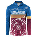 Personalised Brisbane Pride Button Sweatshirt The Roar of Champions - Aussie Hoodie