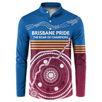 Personalised Brisbane Pride Button Sweatshirt The Roar of Champions - Aussie Hoodie