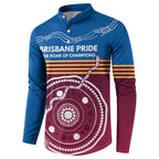 Personalised Brisbane Pride Button Sweatshirt The Roar of Champions - Aussie Hoodie