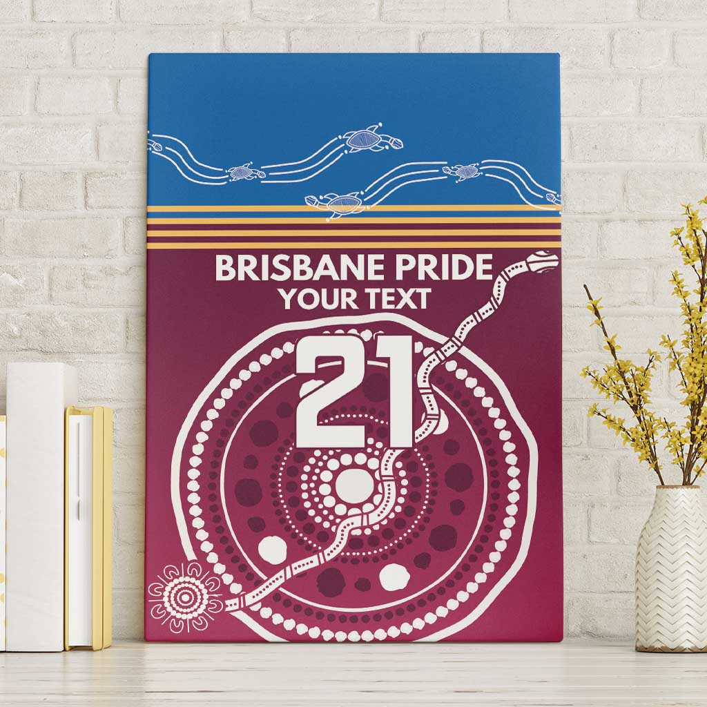 Personalised Brisbane Pride Canvas Wall Art The Roar of Champions - Aussie Hoodie