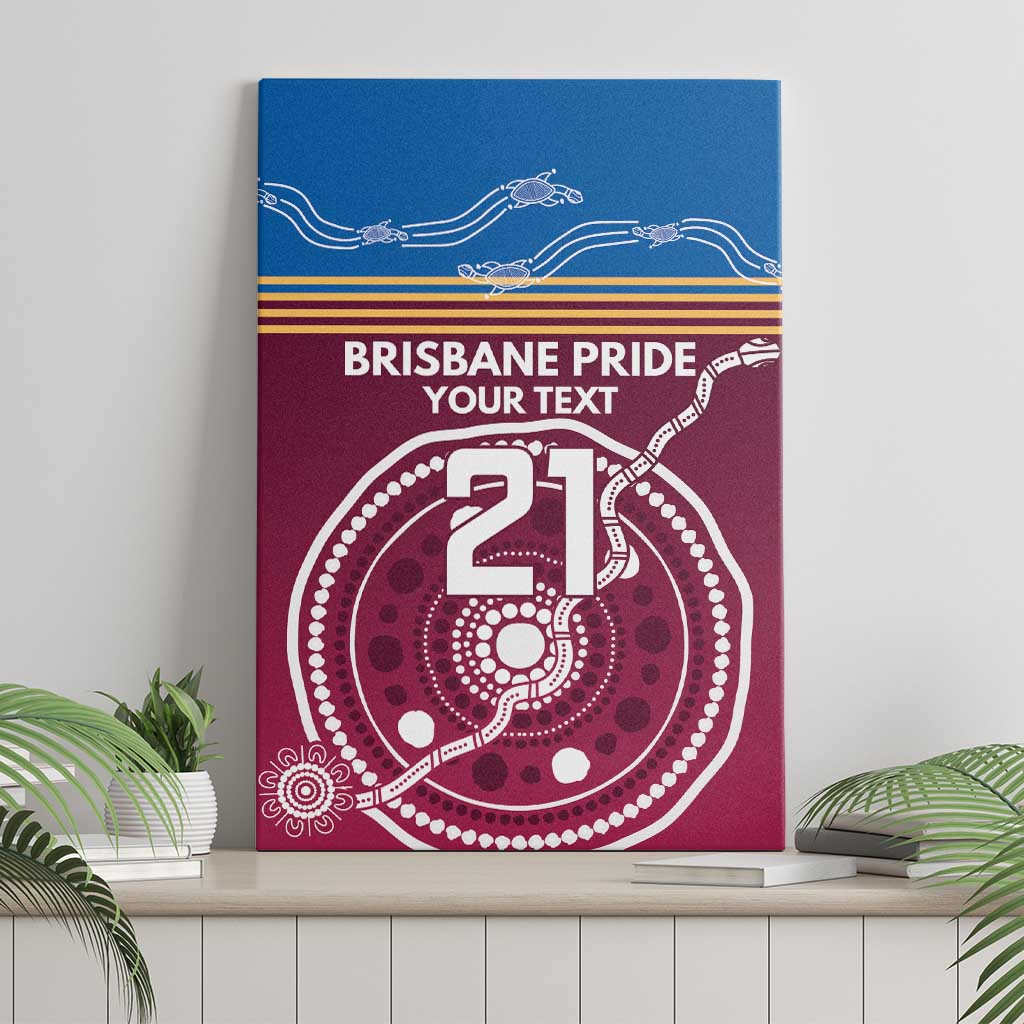 Personalised Brisbane Pride Canvas Wall Art The Roar of Champions - Aussie Hoodie