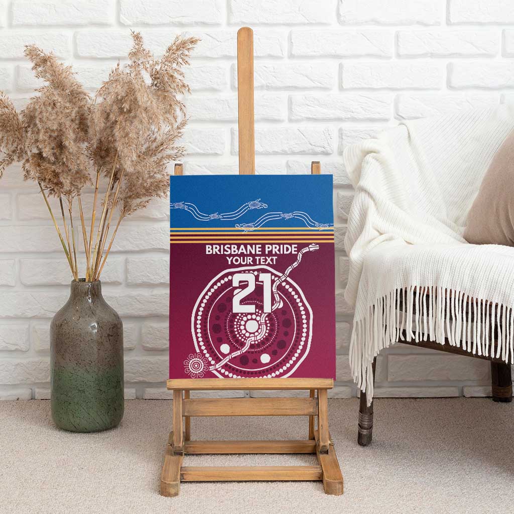 Personalised Brisbane Pride Canvas Wall Art The Roar of Champions - Aussie Hoodie