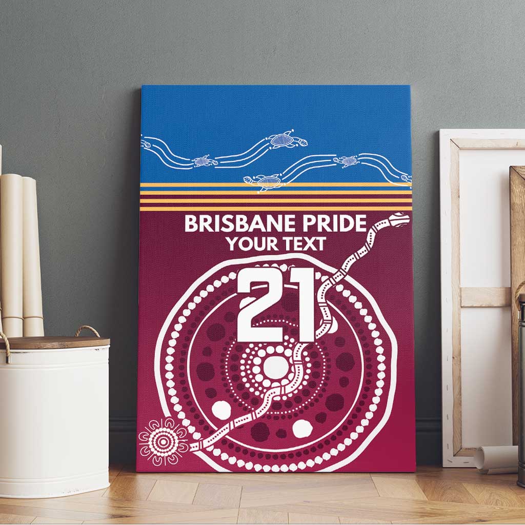 Personalised Brisbane Pride Canvas Wall Art The Roar of Champions - Aussie Hoodie