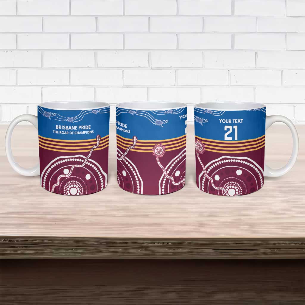 Personalised Brisbane Pride Ceramic Mug The Roar of Champions - Aussie Hoodie
