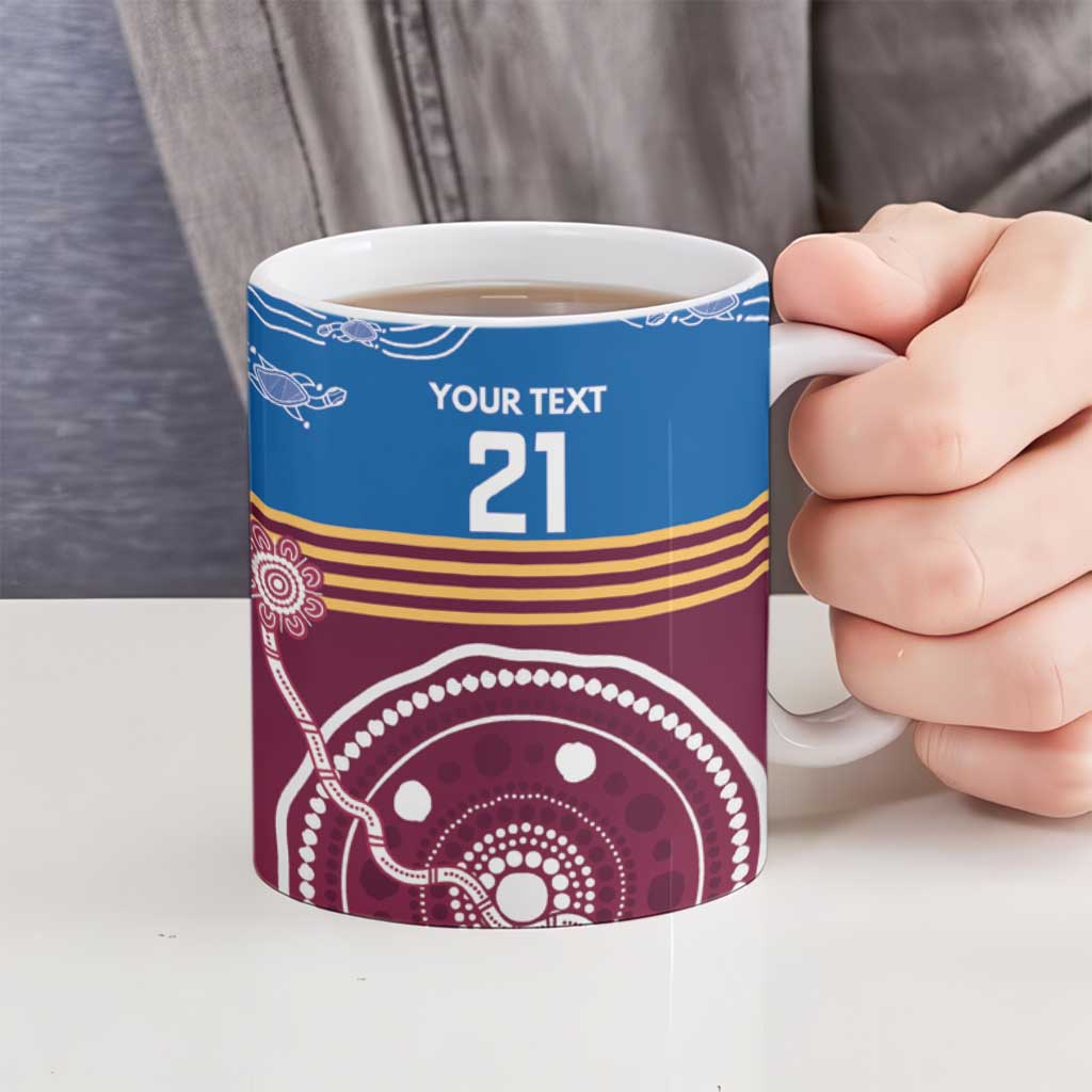 Personalised Brisbane Pride Ceramic Mug The Roar of Champions - Aussie Hoodie