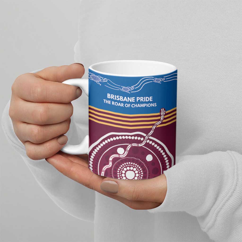 Personalised Brisbane Pride Ceramic Mug The Roar of Champions - Aussie Hoodie