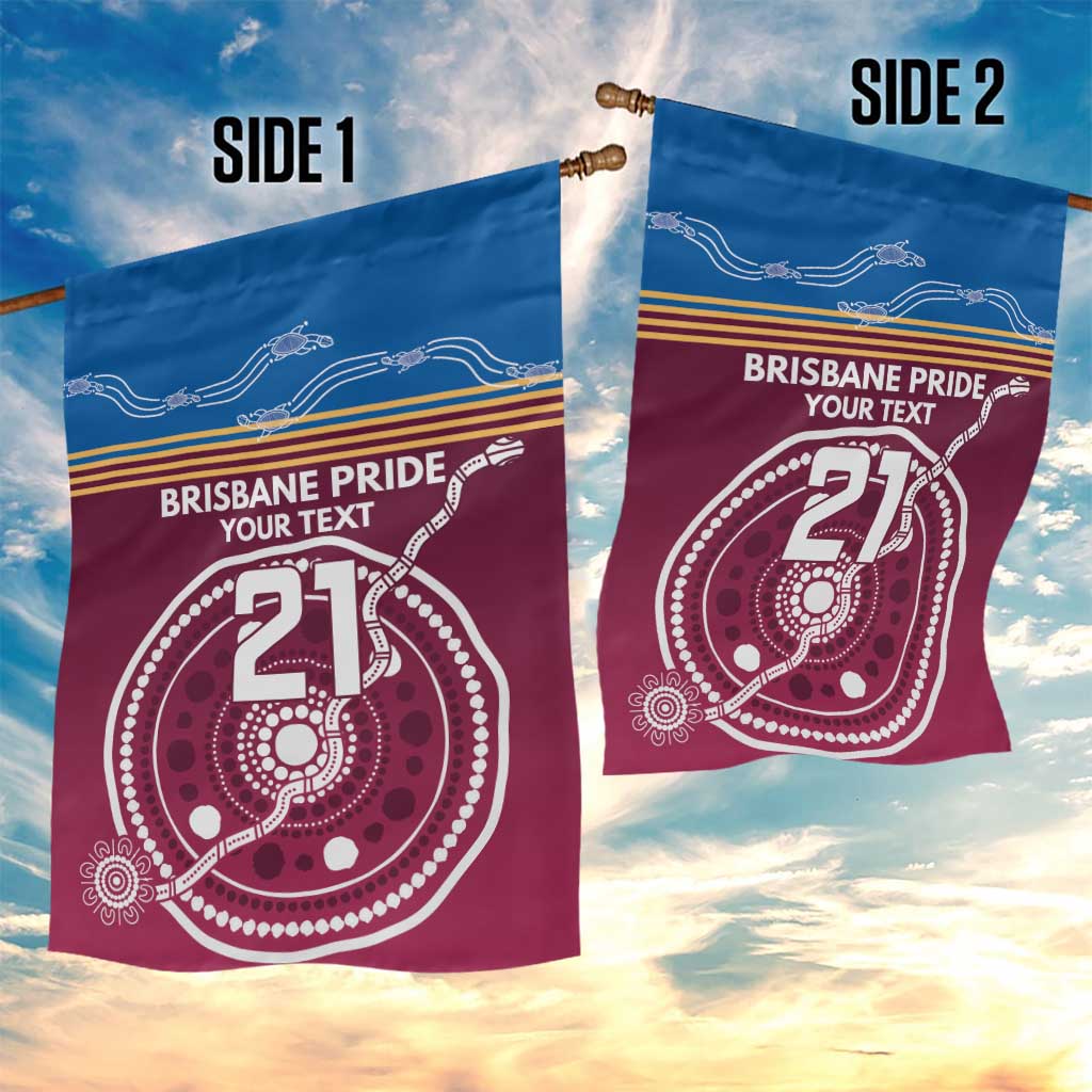 Personalised Brisbane Pride Garden Flag The Roar of Champions - Aussie Hoodie