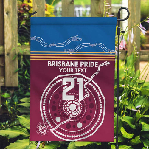 Personalised Brisbane Pride Garden Flag The Roar of Champions - Aussie Hoodie