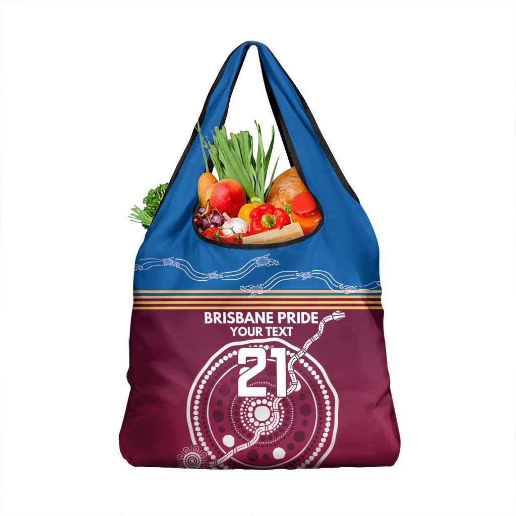 Personalised Brisbane Pride Grocery Bag The Roar of Champions - Aussie Hoodie