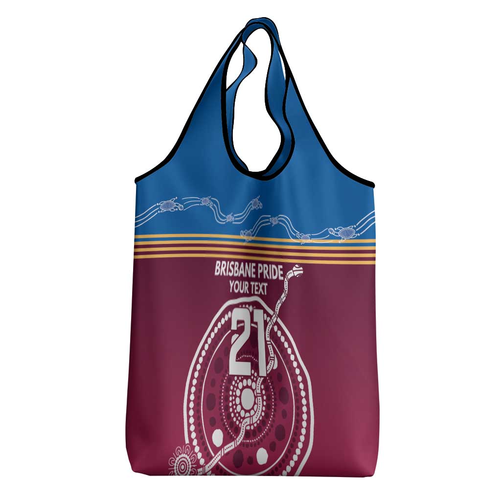 Personalised Brisbane Pride Grocery Bag The Roar of Champions - Aussie Hoodie